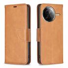 For Redmi K80 / K80 Pro Lambskin Texture Pure Color Flip Leather Phone Case(Yellow) - 1