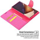 For Samsung Galaxy Note20 Ultra GOOSPERY CANVAS DIARY Canvas Texture Horizontal Flip PU Leather Case, with Holder & Card Slots & Wallet(Rose Red) - 4