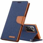 For Samsung Galaxy Note20 Ultra GOOSPERY CANVAS DIARY Canvas Texture Horizontal Flip PU Leather Case, with Holder & Card Slots & Wallet(Navy Blue) - 1