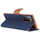 For Samsung Galaxy Note20 Ultra GOOSPERY CANVAS DIARY Canvas Texture Horizontal Flip PU Leather Case, with Holder & Card Slots & Wallet(Navy Blue) - 3