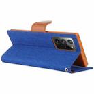 For Samsung Galaxy Note20 Ultra GOOSPERY CANVAS DIARY Canvas Texture Horizontal Flip PU Leather Case, with Holder & Card Slots & Wallet(Blue) - 3