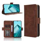 For Wiko T20 Skin Feel Calf Texture Card Slots Leather Phone Case(Brown) - 1