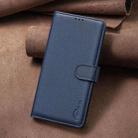 For Redmi 14C 4G Litchi Texture RFID Anti-theft Leather Phone Case(Blue) - 2