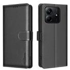 For Redmi Note 14 5G Litchi Texture RFID Anti-theft Leather Phone Case(Black) - 1