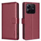 For Redmi Note 14 5G Litchi Texture RFID Anti-theft Leather Phone Case(Red) - 1