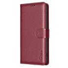 For Redmi Note 14 5G Litchi Texture RFID Anti-theft Leather Phone Case(Red) - 2