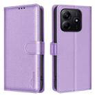 For Redmi Note 14 5G Litchi Texture RFID Anti-theft Leather Phone Case(Purple) - 1