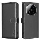 For Redmi Note 14 Pro 5G / Note 14 Pro+ 5G  Litchi Texture RFID Anti-theft Leather Phone Case(Black) - 1