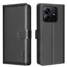 For Redmi Note 14 4G 163.25mm Litchi Texture RFID Anti-theft Leather Phone Case(Black) - 1