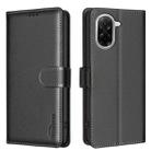 For Redmi A5 4G 171.7mm Litchi Texture RFID Anti-theft Leather Phone Case(Black) - 1