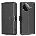 For Redmi K80 / K80 Pro Litchi Texture RFID Anti-theft Leather Phone Case(Black) - 1