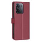 For Redmi 15C 4G 173.1mm / 15C 5G 173.1mm Litchi Texture RFID Anti-theft Leather Phone Case(Red) - 3