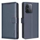 For Redmi 15C 4G 173.1mm / 15C 5G 173.1mm Litchi Texture RFID Anti-theft Leather Phone Case(Blue) - 1