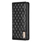 For Redmi 14C 4G Diamond Lattice Magnetic Leather Flip Phone Case(Black) - 3