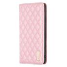 For Redmi Note 14 5G Diamond Lattice Magnetic Leather Flip Phone Case(Pink) - 3