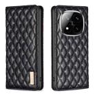 For Redmi Note 14 Pro 5G / Note 14 Pro+ 5G Diamond Lattice Magnetic Leather Flip Phone Case(Black) - 1