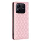For Redmi Note 14 4G 163.25mm Diamond Lattice Magnetic Leather Flip Phone Case(Pink) - 3