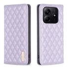 For Redmi Note 14 4G 163.25mm Diamond Lattice Magnetic Leather Flip Phone Case(Purple) - 1
