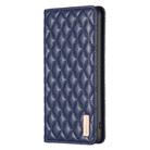 For Redmi Note 14 Pro 4G Diamond Lattice Magnetic Leather Flip Phone Case(Blue) - 3