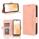 For Fujitsu Arrows We2 Skin Feel Calf Texture Card Slots Leather Phone Case(Pink) - 1