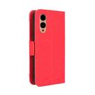 For Fujitsu Arrows We2 Skin Feel Calf Texture Card Slots Leather Phone Case(Red) - 3