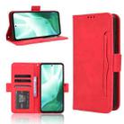 For Fujitsu Arrows We2 Plus Skin Feel Calf Texture Card Slots Leather Phone Case(Red) - 1