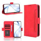 For Fujitsu Arrows Alpha F-51F Skin Feel Calf Texture Card Slots Leather Phone Case(Red) - 1