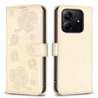 For Redmi Note 14 5G Four-leaf Embossed Leather Phone Case(Gold) - 1