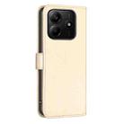 For Redmi Note 14 5G Four-leaf Embossed Leather Phone Case(Gold) - 3