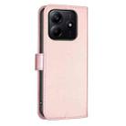 For Redmi Note 14 5G Four-leaf Embossed Leather Phone Case(Pink) - 3