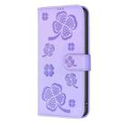 For Redmi Note 14 Pro 5G / Note 14 Pro+ 5G Four-leaf Embossed Leather Phone Case(Purple) - 2