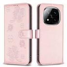 For Redmi Note 14 Pro 5G / Note 14 Pro+ 5G Four-leaf Embossed Leather Phone Case(Pink) - 1