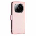 For Redmi Note 14 Pro 5G / Note 14 Pro+ 5G Four-leaf Embossed Leather Phone Case(Pink) - 3