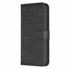 For Redmi Note 14 4G 163.25mm Four-leaf Embossed Leather Phone Case(Black) - 2