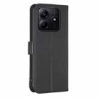 For Redmi Note 14 4G 163.25mm Four-leaf Embossed Leather Phone Case(Black) - 3