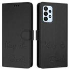 For Samsung Galaxy A23 4G / 5G / F23 5G Smile Embossing RFID Leather Phone Case(Black) - 3