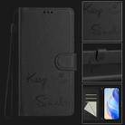 For Samsung Galaxy A25 5G Global Smile Embossing RFID Leather Phone Case(Black) - 2