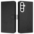 For Samsung Galaxy A25 5G Global Smile Embossing RFID Leather Phone Case(Black) - 3