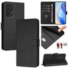 For Samsung Galaxy A53 5G Smile Embossing RFID Leather Phone Case(Black) - 1