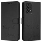 For Samsung Galaxy A53 5G Smile Embossing RFID Leather Phone Case(Black) - 3