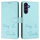 For Samsung Galaxy A17 4G Smile Embossing RFID Leather Phone Case(Mint Green) - 2