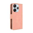 For Redmi 13 4G / Note 13R 5G Skin Feel Calf Texture Card Slots Leather Phone Case(Pink) - 3