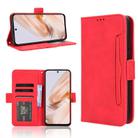 For Redmi 13 4G / Note 13R 5G Skin Feel Calf Texture Card Slots Leather Phone Case(Red) - 1