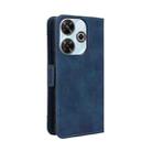 For Redmi 13 4G / Note 13R 5G Skin Feel Calf Texture Card Slots Leather Phone Case(Blue) - 3