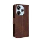 For Redmi 13 4G / Note 13R 5G Skin Feel Calf Texture Card Slots Leather Phone Case(Brown) - 3