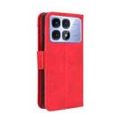 For Redmi K70 Ultra Skin Feel Calf Texture Card Slots Leather Phone Case(Red) - 3