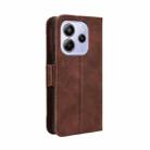 For Redmi Note 14 4G 164.84mm EU Version Skin Feel Calf Texture Card Slots Leather Phone Case(Brown) - 3