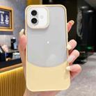 For iPhone 16 Dual Color Stitching PC Hybrid TPU Phone Protective Case(Yellow) - 1