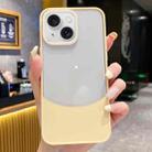 For iPhone 15 Plus Dual Color Stitching PC Hybrid TPU Phone Protective Case(Yellow) - 1