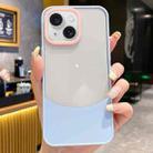 For iPhone 15 Plus Dual Color Stitching PC Hybrid TPU Phone Protective Case(Blue) - 1